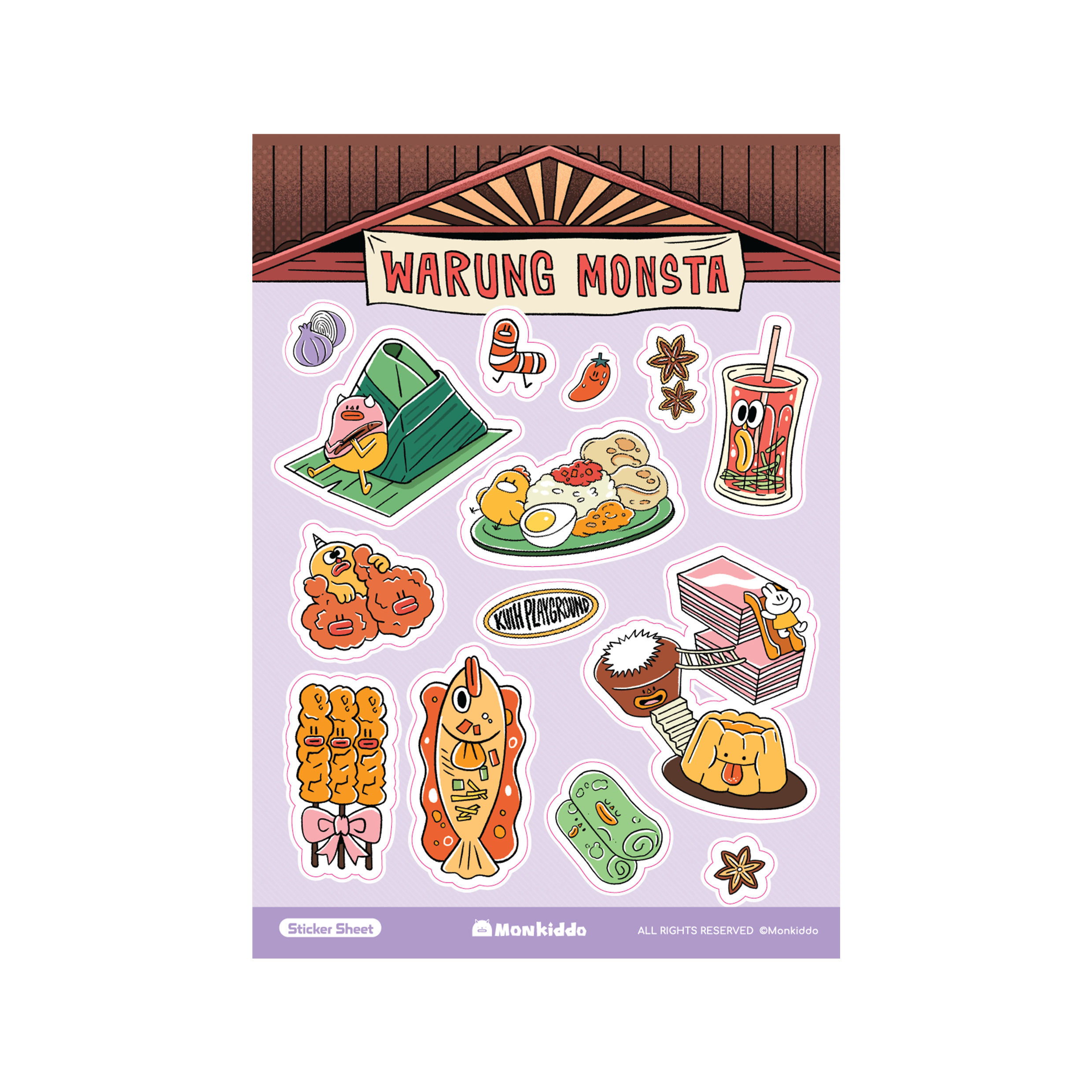 Nomnom Warung | Purple | Sticker