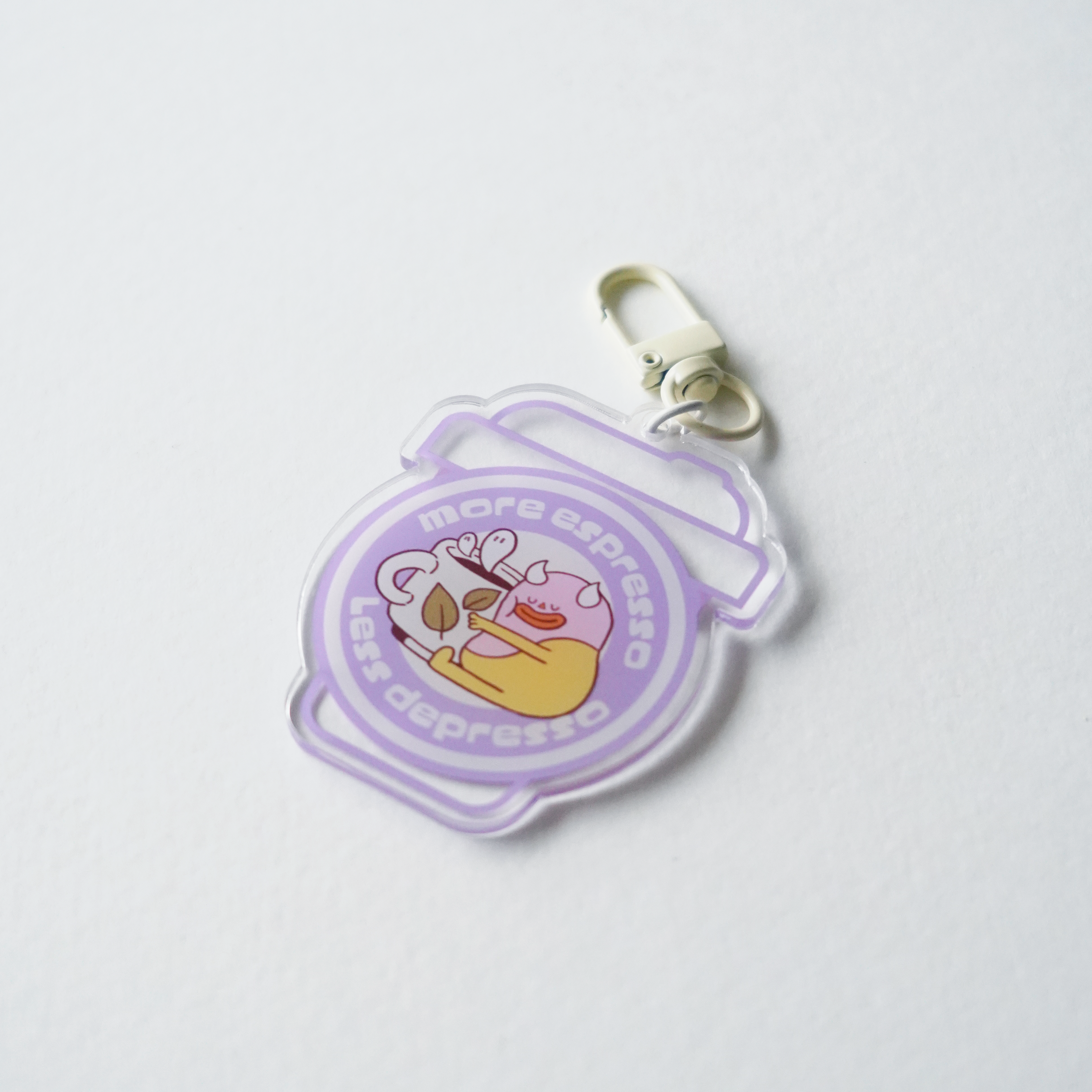 More Espresso Less Depresso | Purple | Keychain