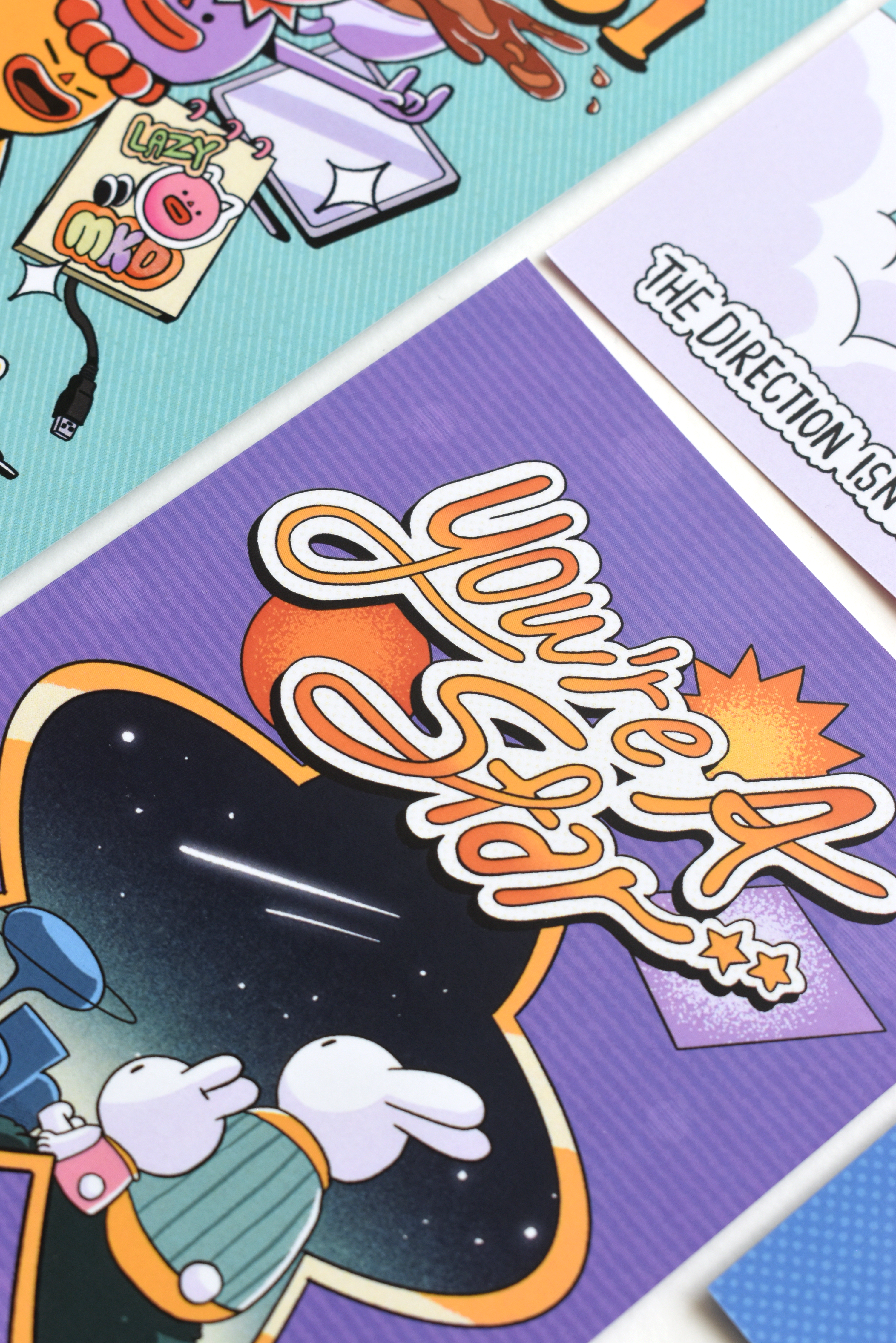 Selfcare Youre A Star | Purple | Postcard