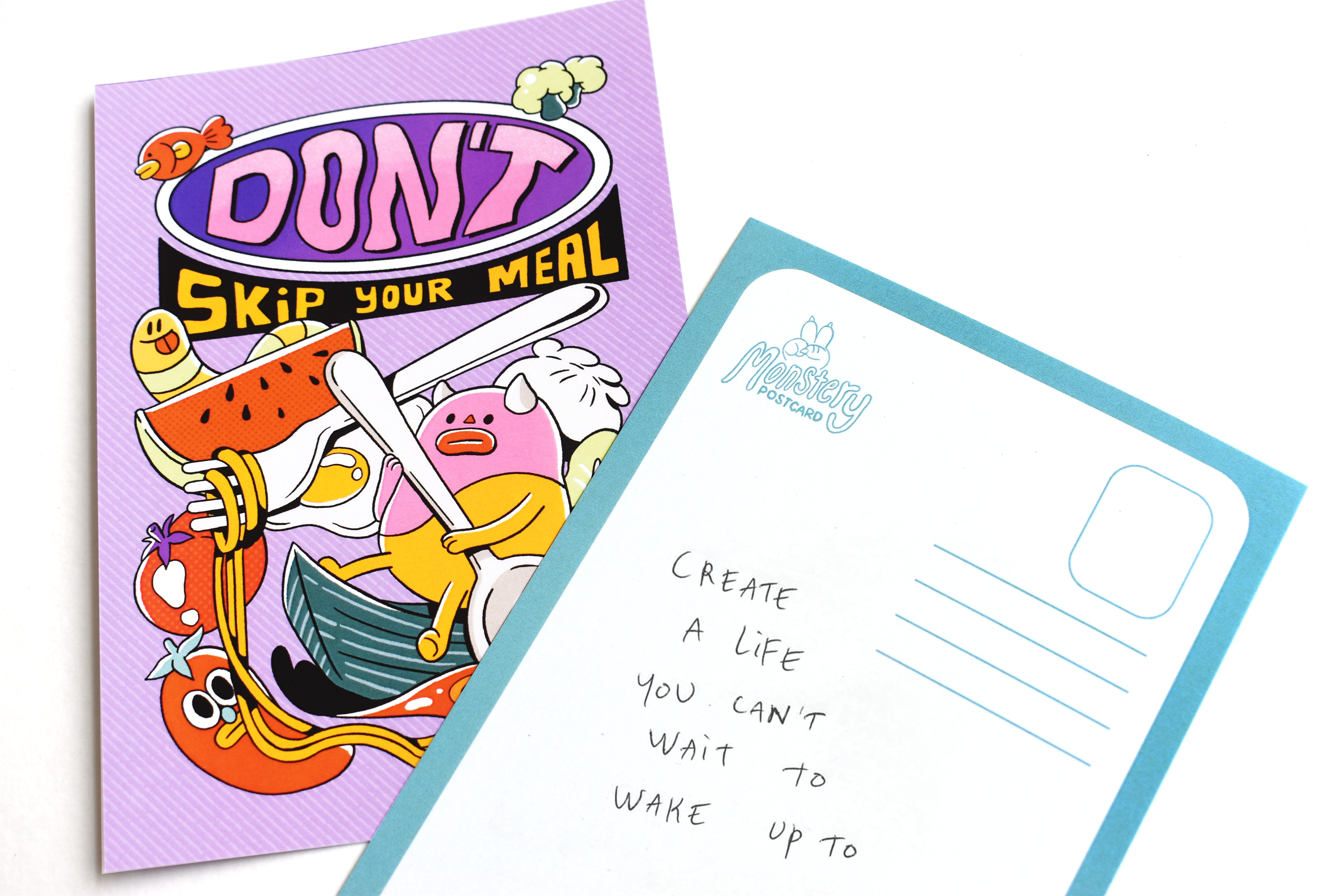 Selfcare Dont Skip Your Meal | Purple | Postcard