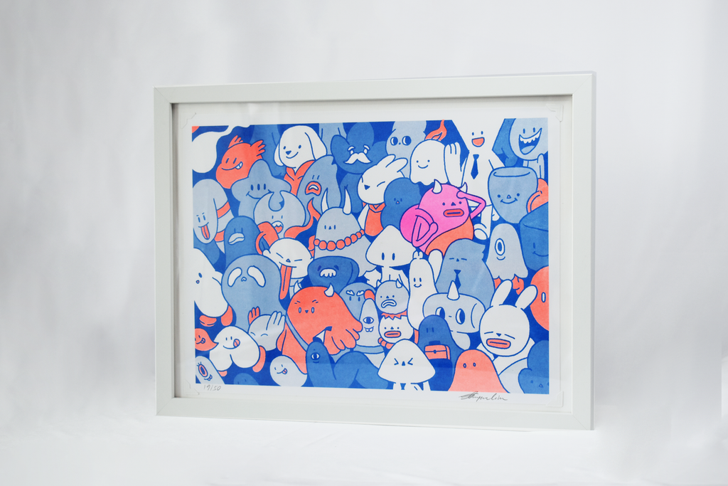Riso Find Your Own Path | Blue | A3 Art Print