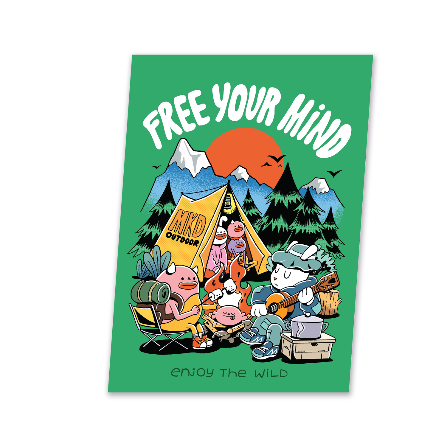 Free Your Mind | Green | A3 Art Print