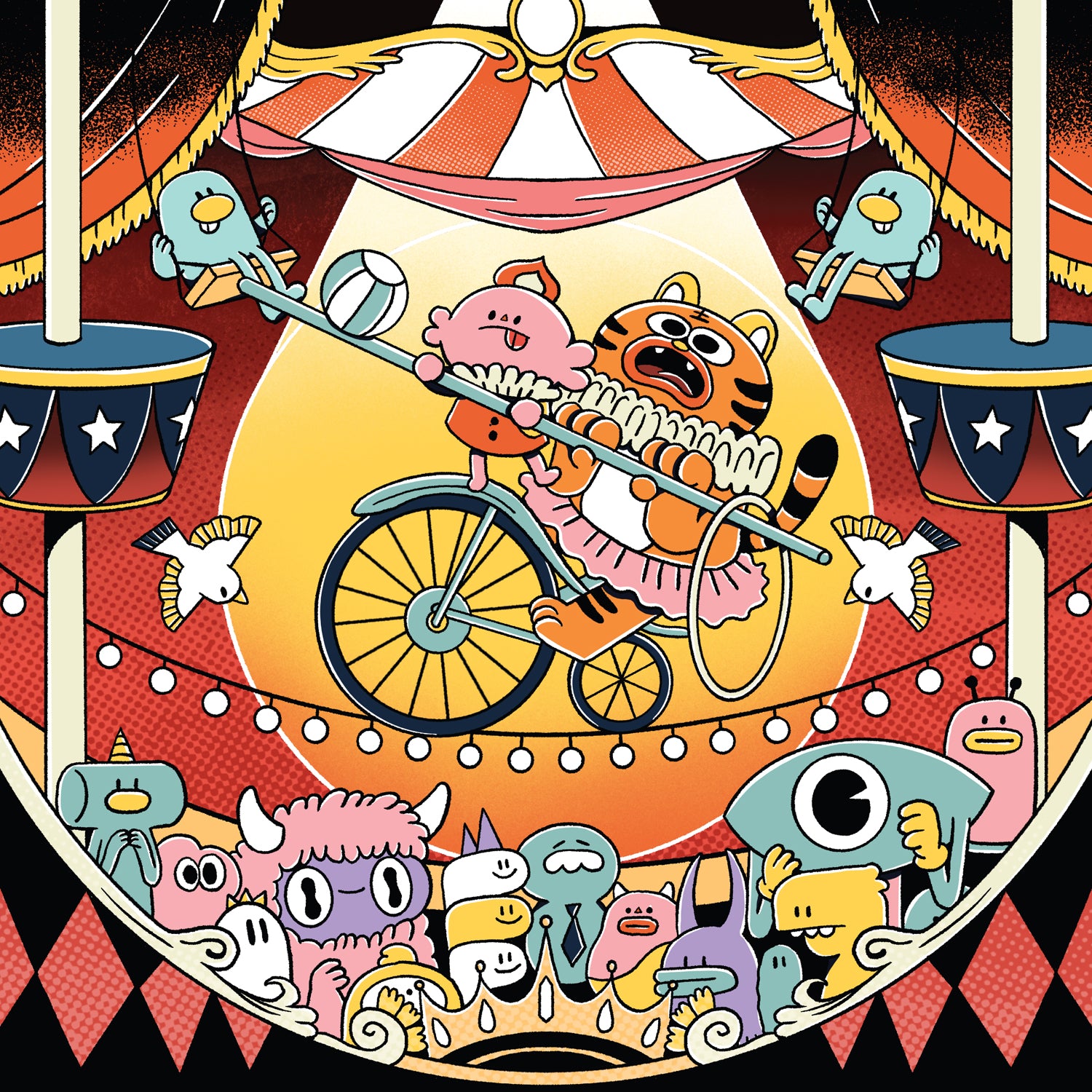 Tinda Monster Karnival | Red | Art Print