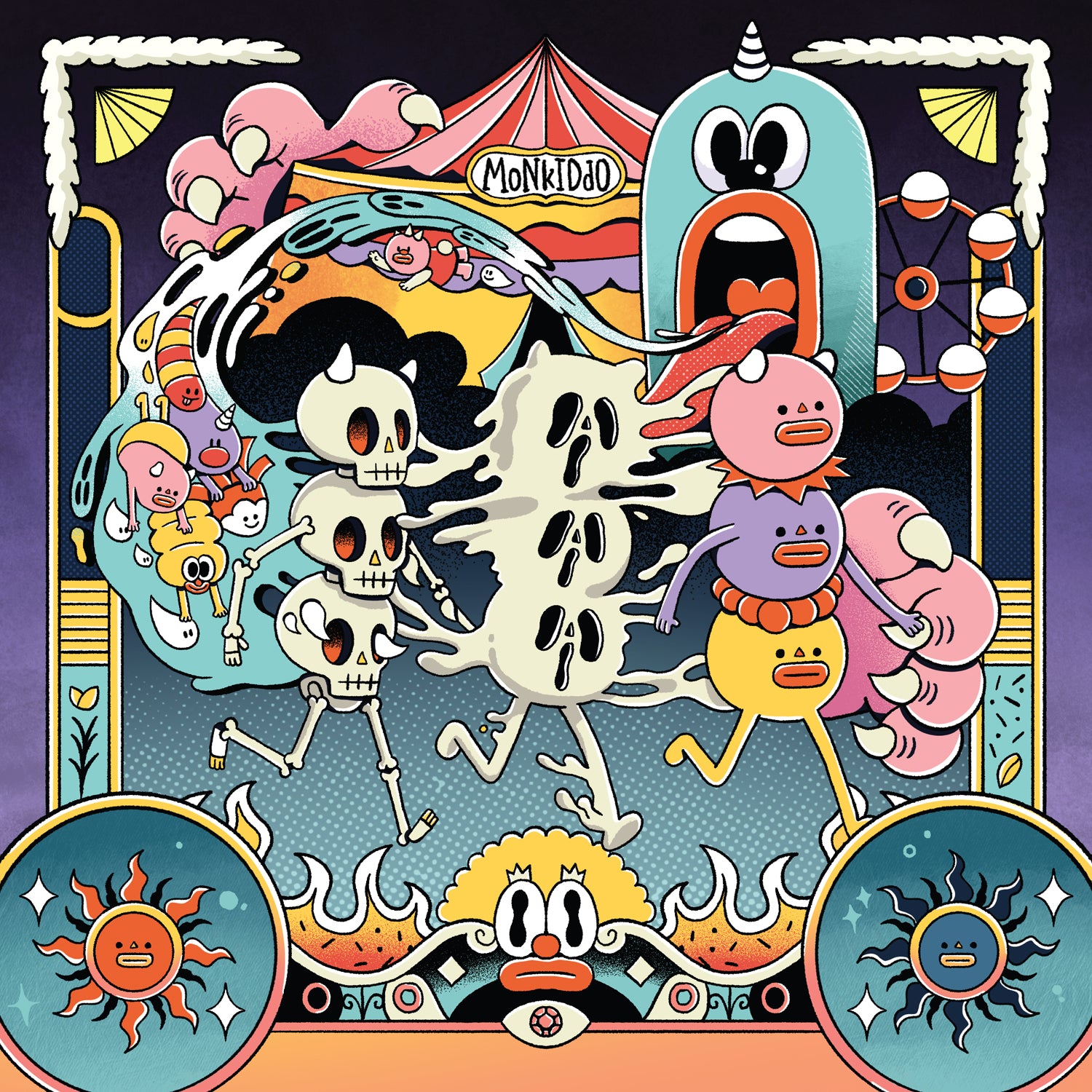 One Monster Karnival | Blue | Art Print