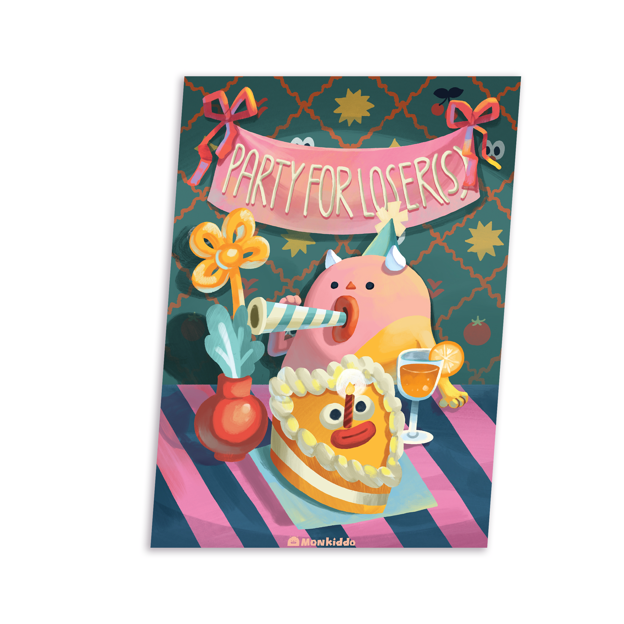 Party Of Loser(s) | Pink | A3 Art Print