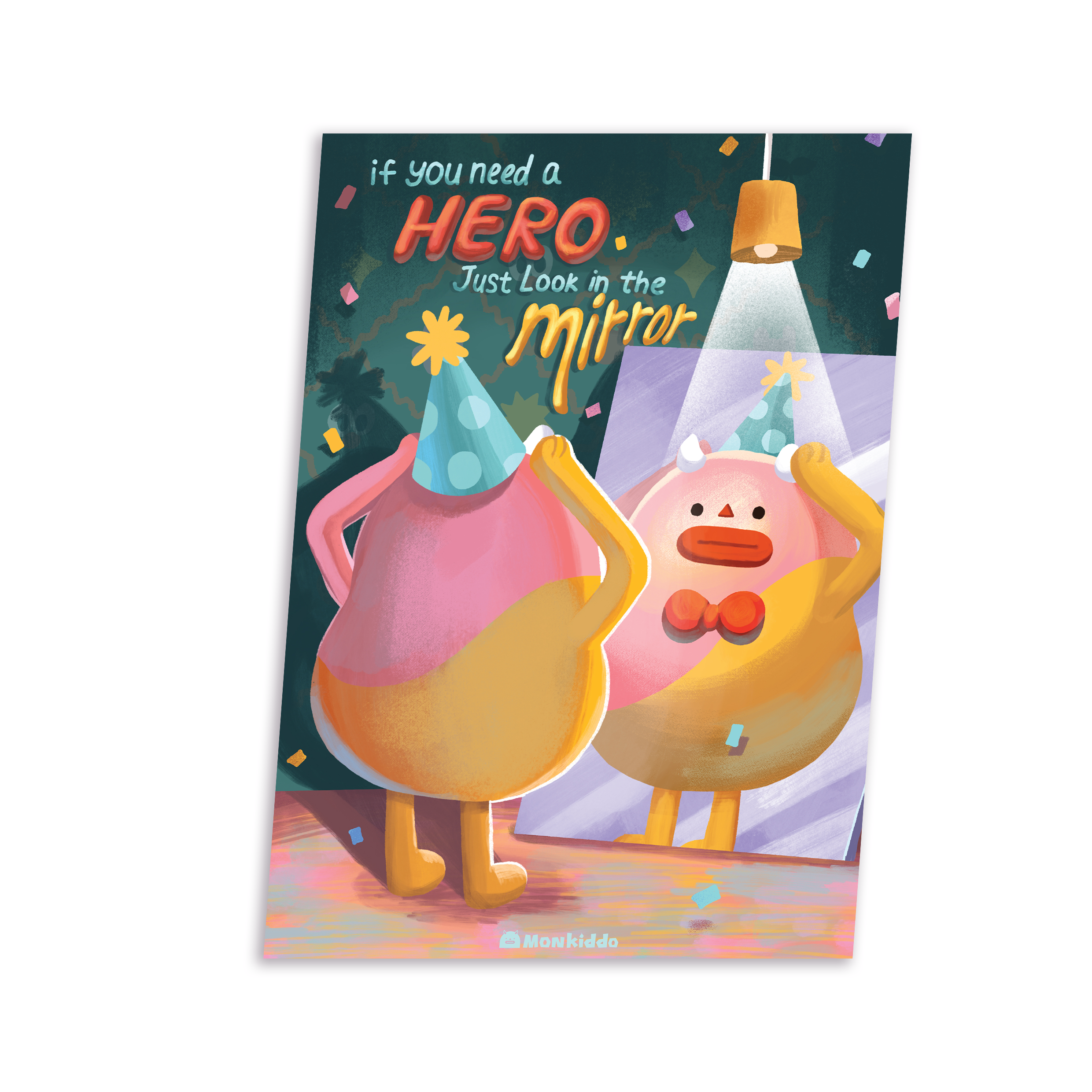 Hero Mirror | Pink | A3 Art Print