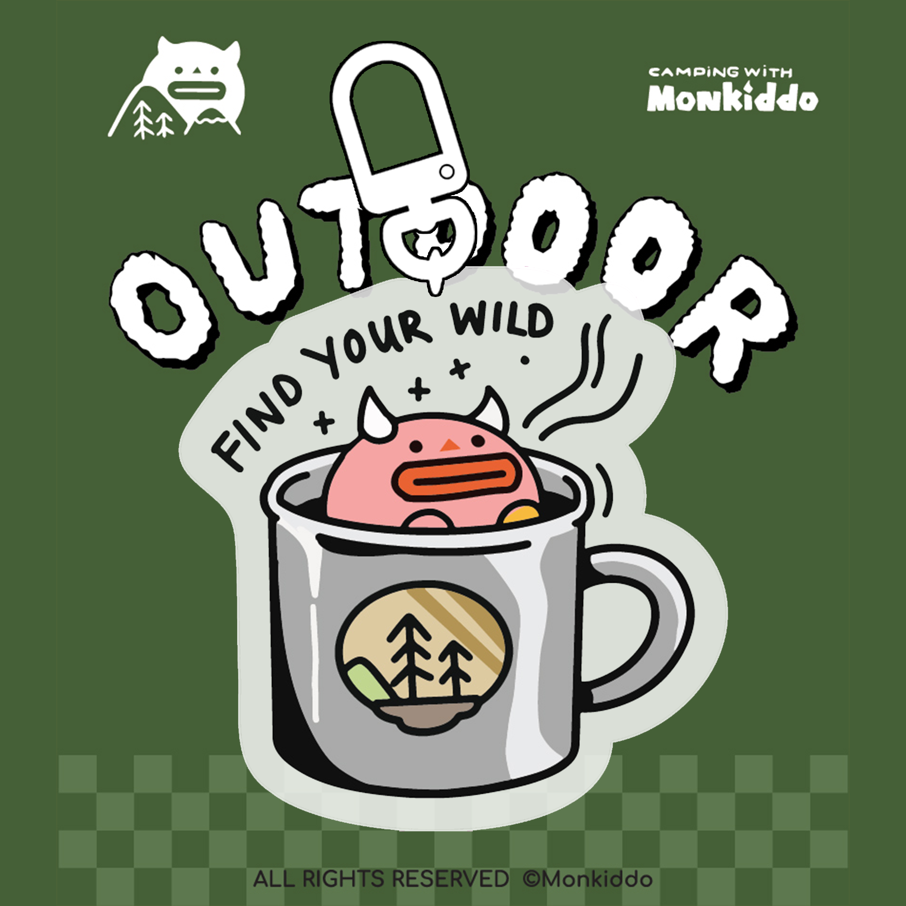 Find Your Wild | Green | Keychain