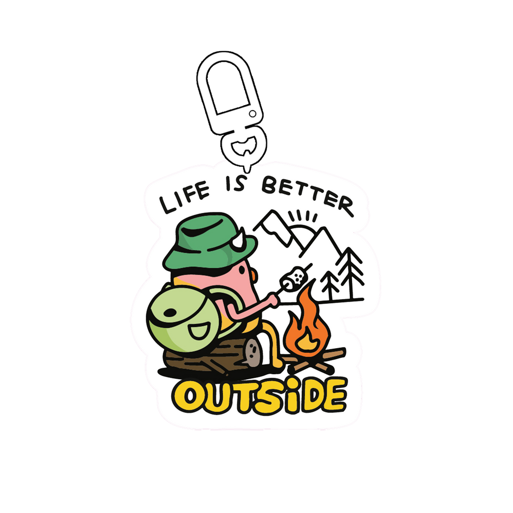 Life Is Better Outside | Orange | Keychain