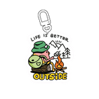 Life Is Better Outside | Orange | Keychain