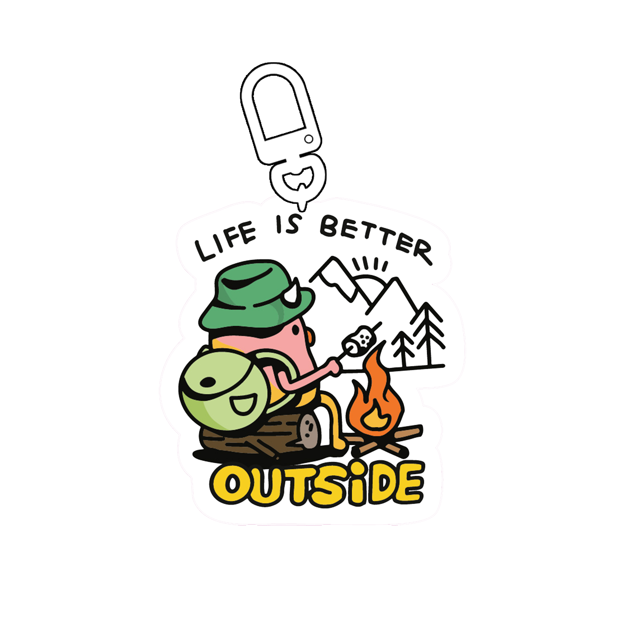 Life Is Better Outside | Orange | Keychain