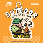 Life Is Better Outside | Orange | Keychain