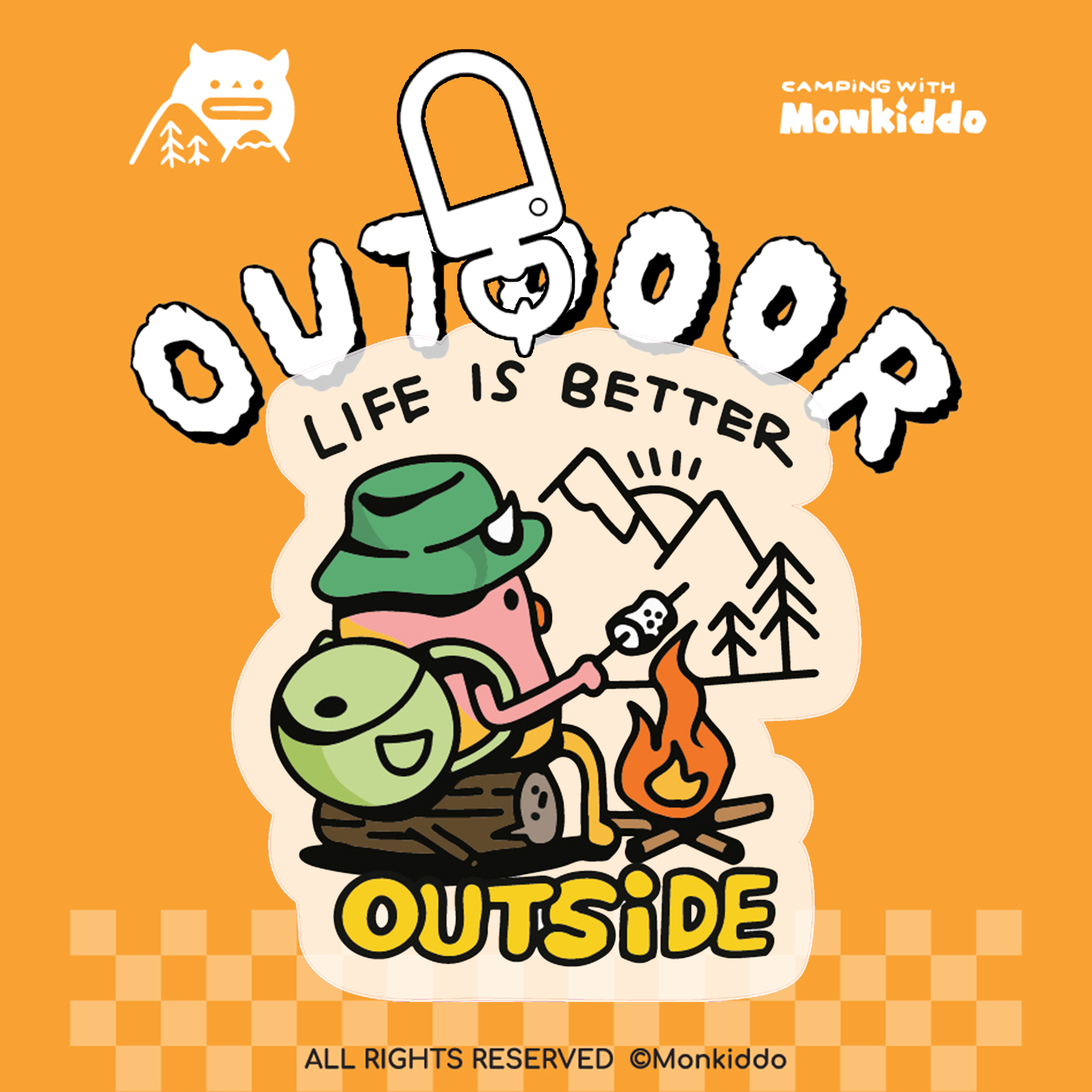 Life Is Better Outside | Orange | Keychain