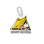 Happy Camping | Beige | Keychain
