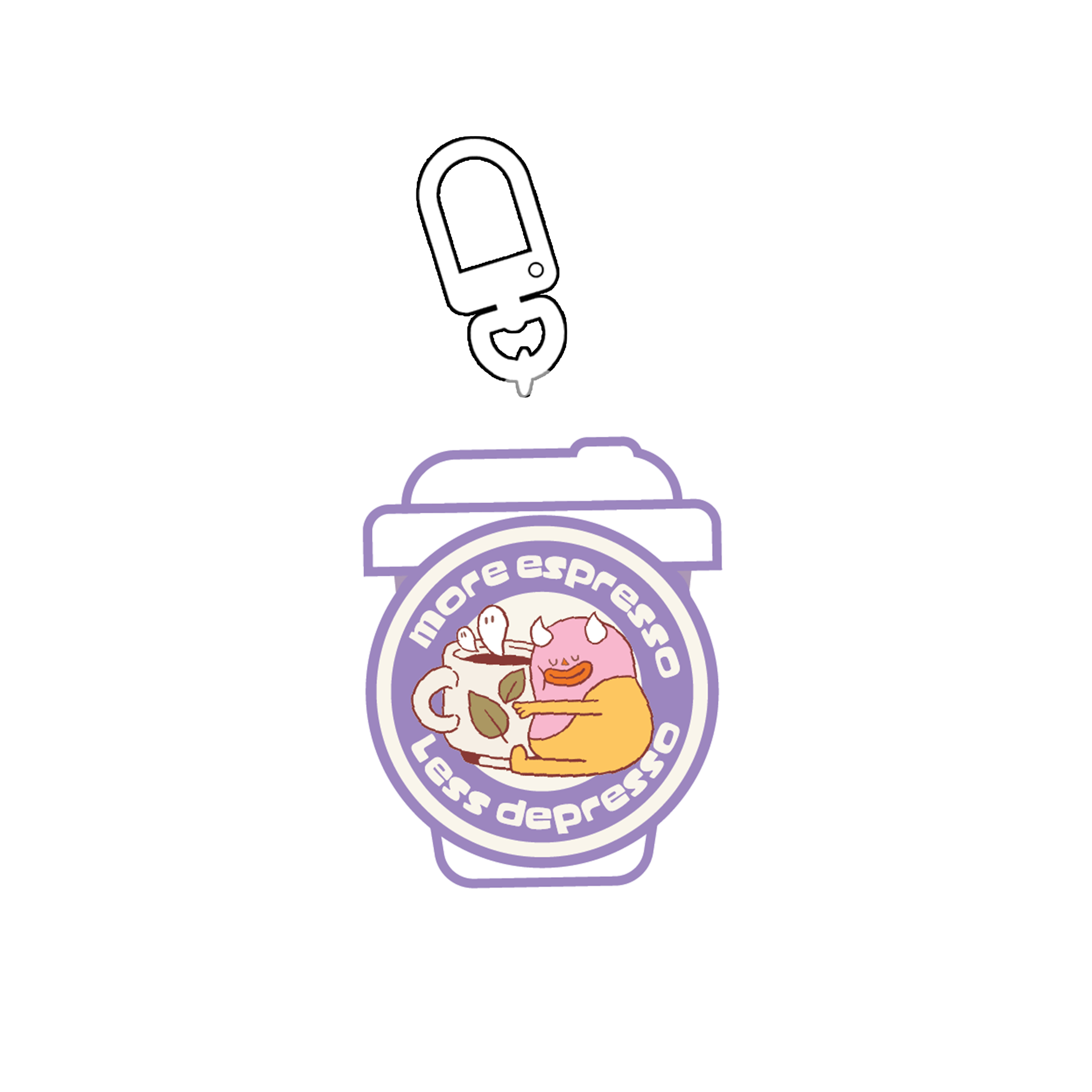 More Espresso Less Depresso | Purple | Keychain