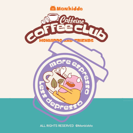 More Espresso Less Depresso | Purple | Keychain