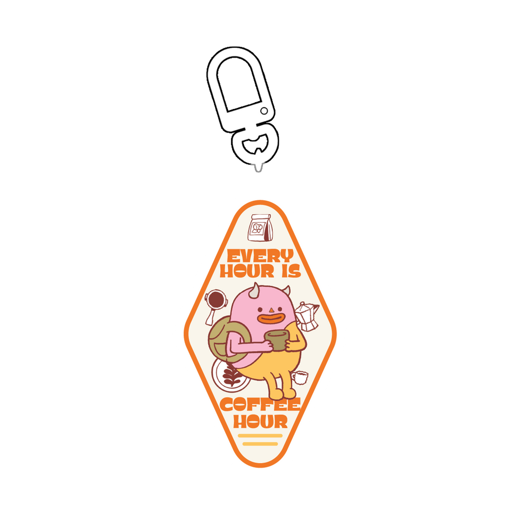 Every Hour Is Coffee Hour | Orange | Keychain