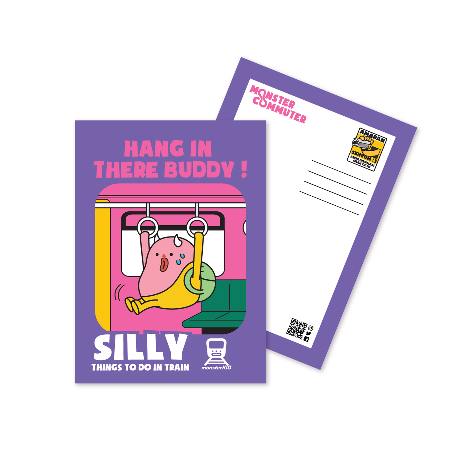 LRT Soso - Hang In There Buddy | Purple | Postcard