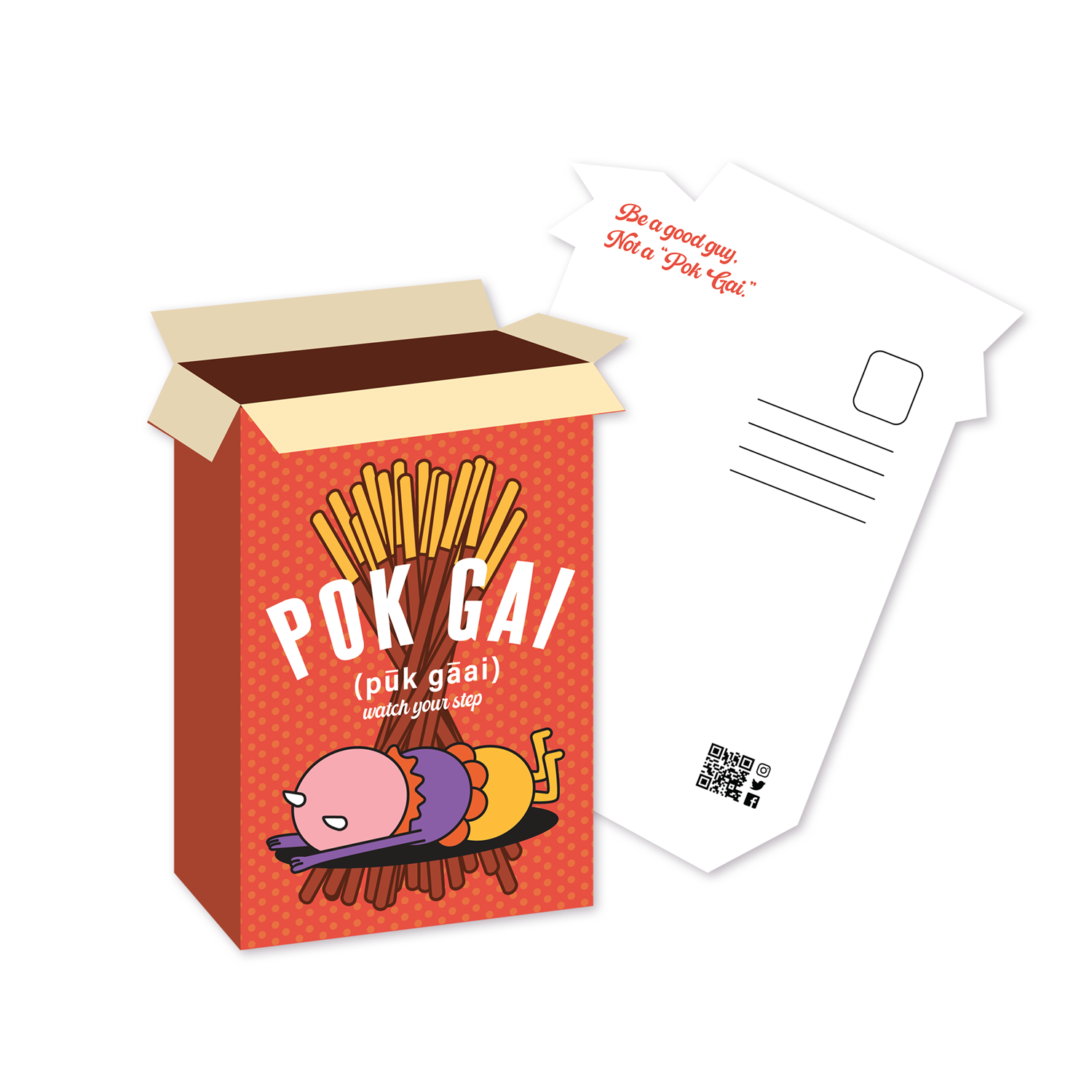 Pok Gai | Red | Postcard