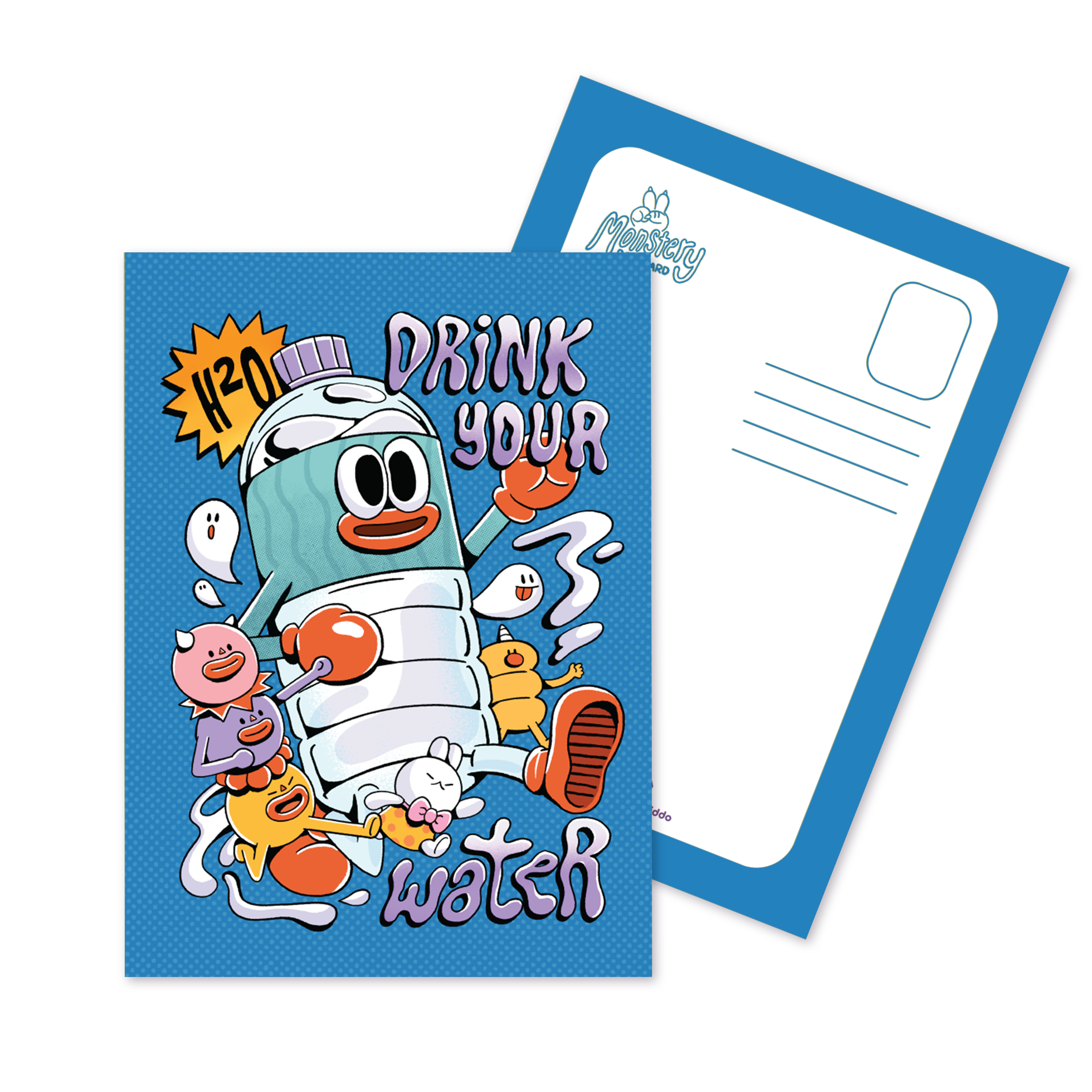 Selfcare Drink Your Water | Blue | Postcard