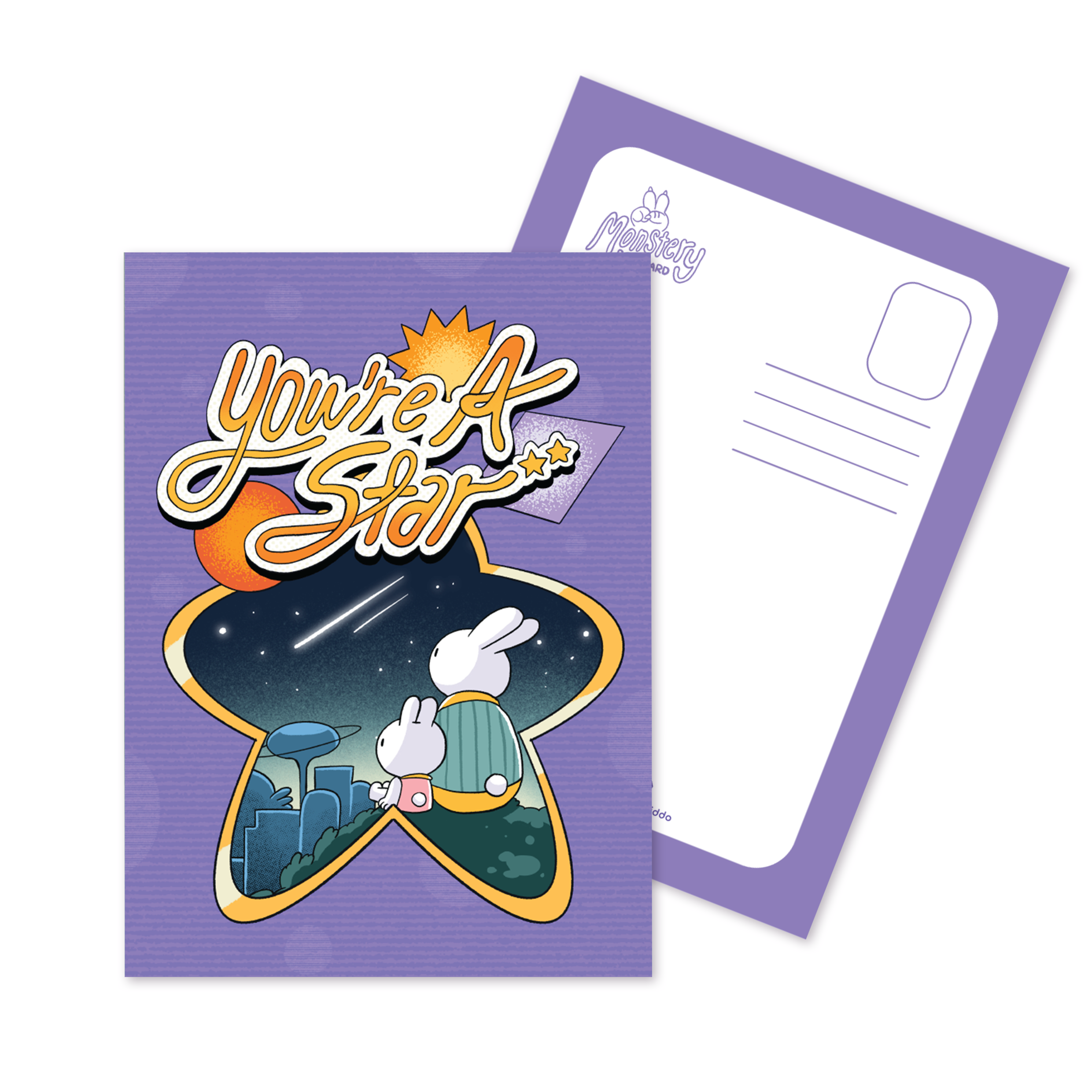 Selfcare Youre A Star | Purple | Postcard