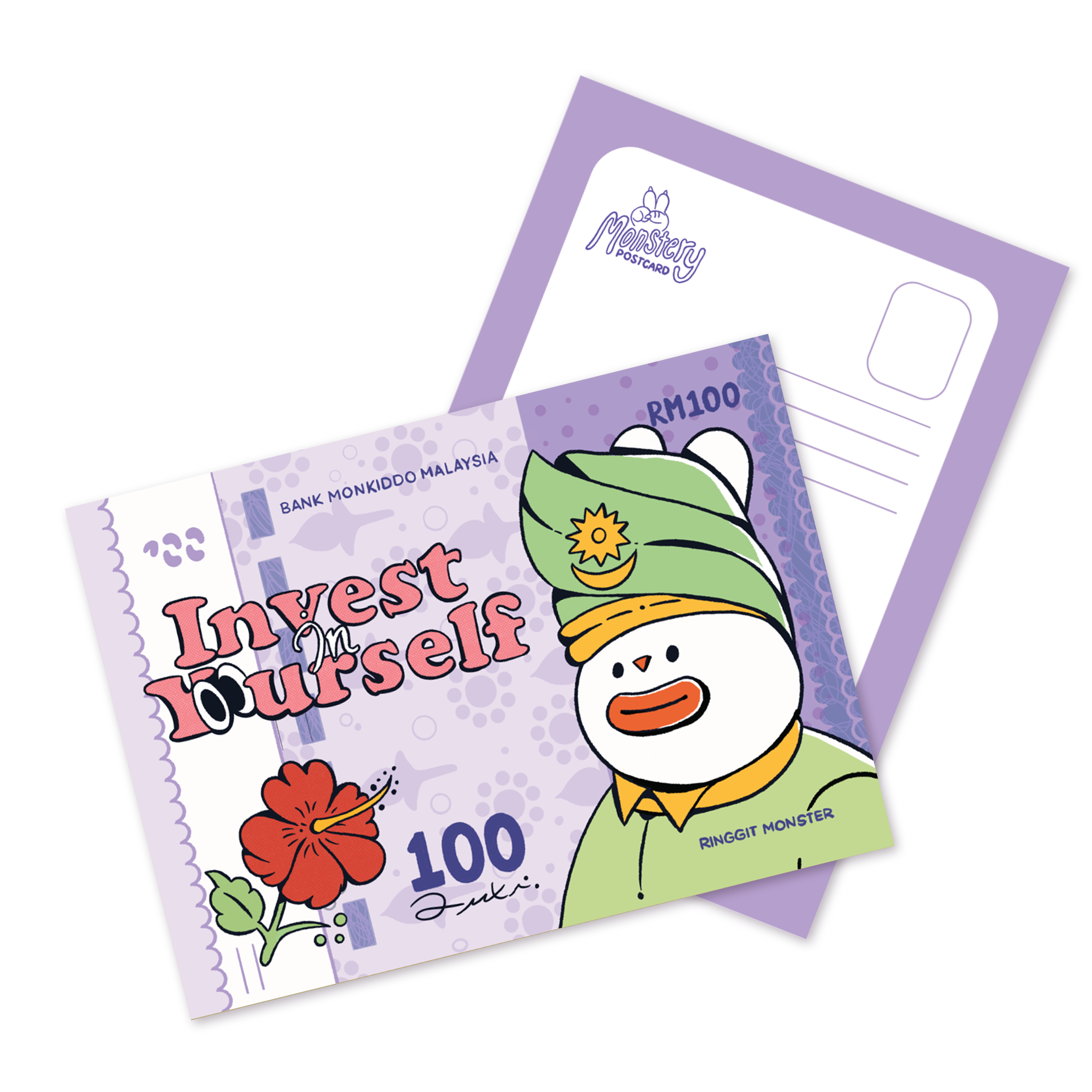 Selfcare Invest Yourself | Purple | Postcard