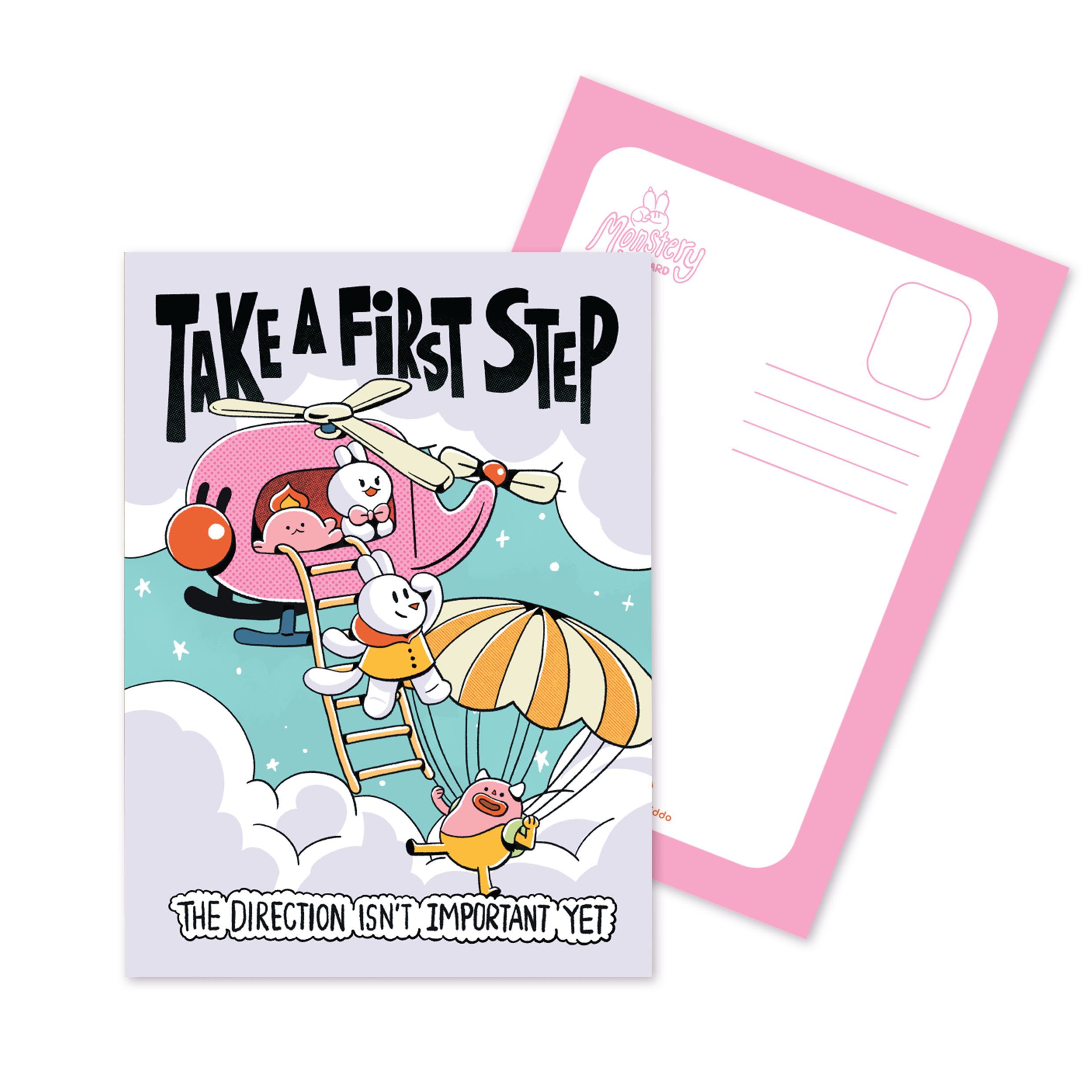 Selfcare Take A First Step | Purple | Postcard