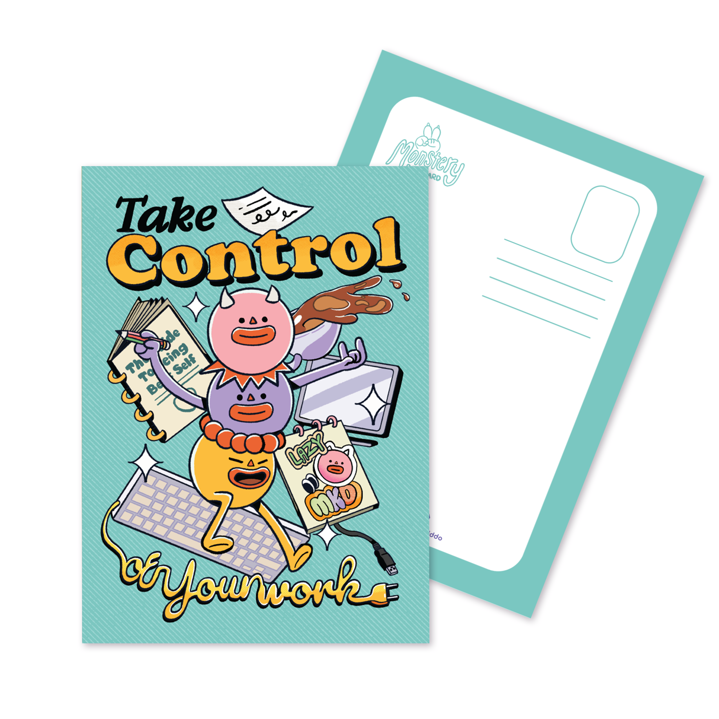 Selfcare Take Control | Teal | Postcard
