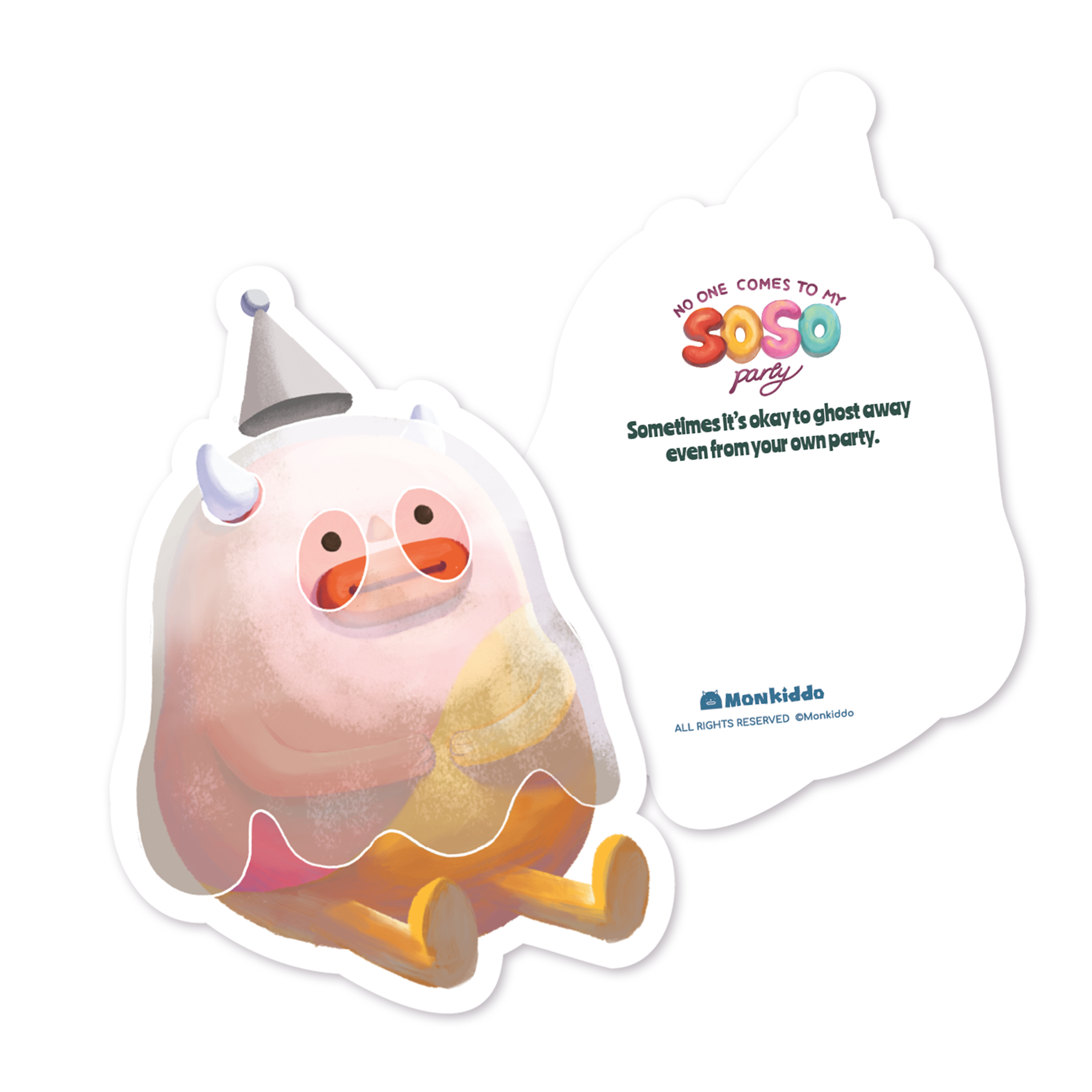 Ghost Soso | White | Postcard