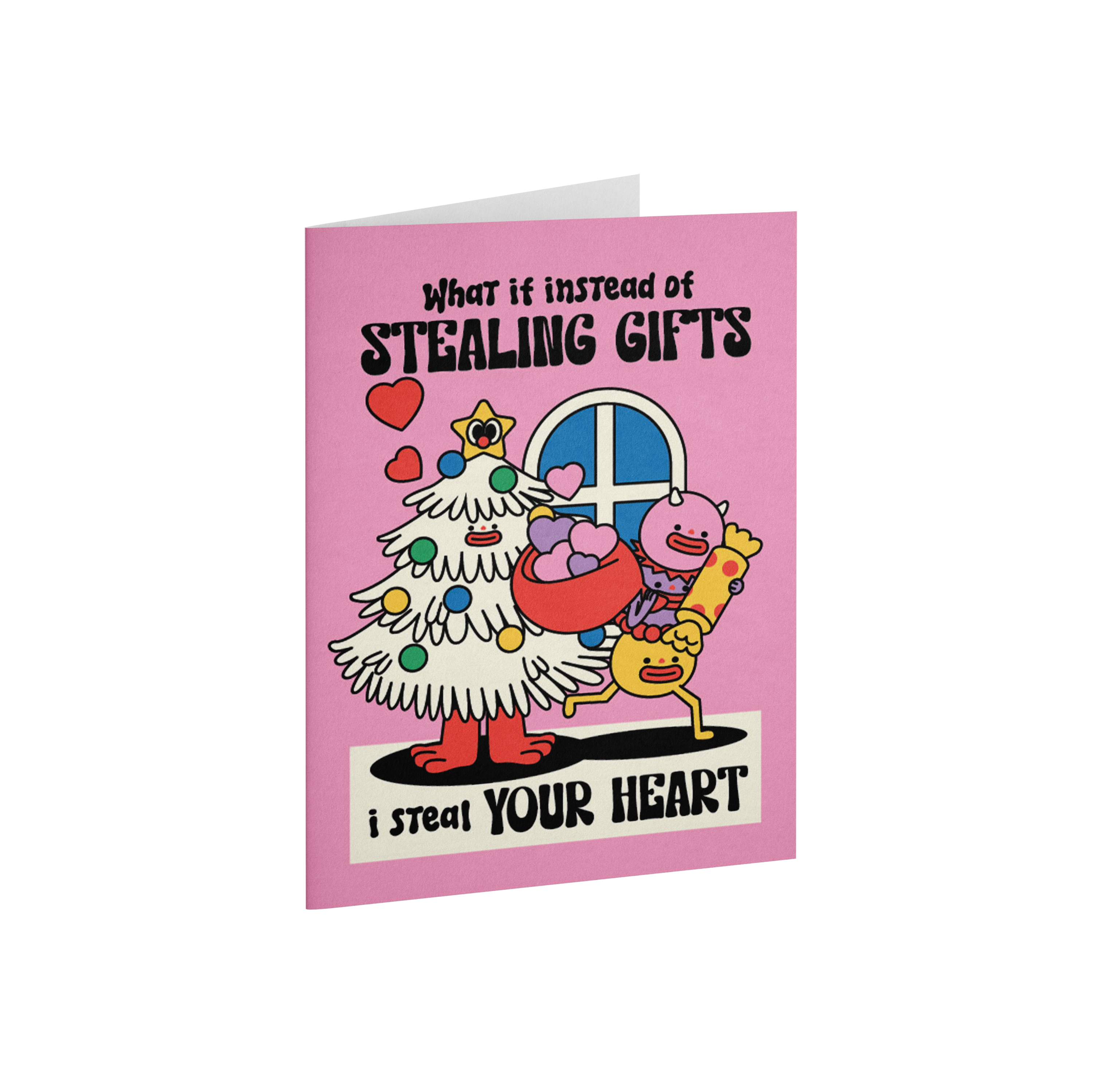 I Steal Your Heart | Pink | Greeting Card