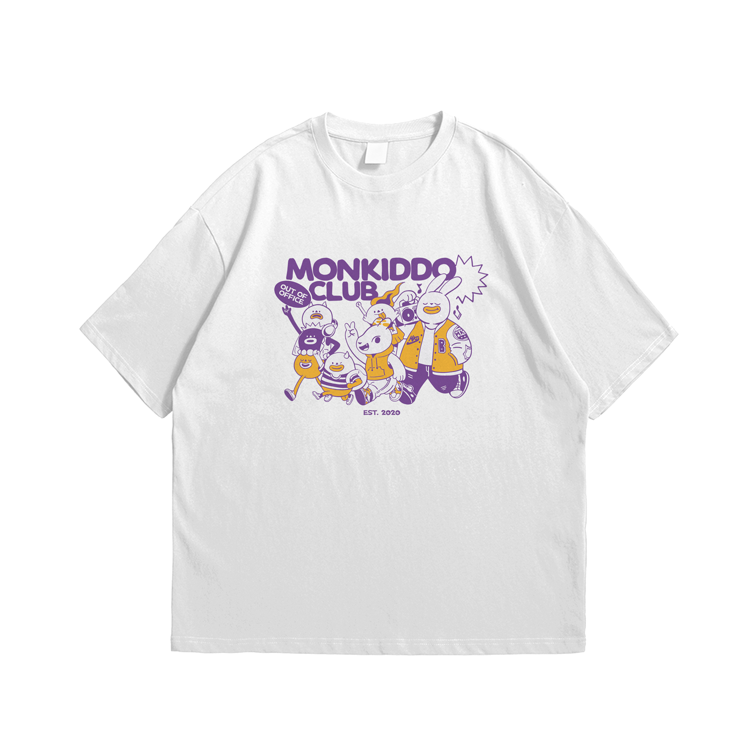 Monkiddo Club | White | T-shirt