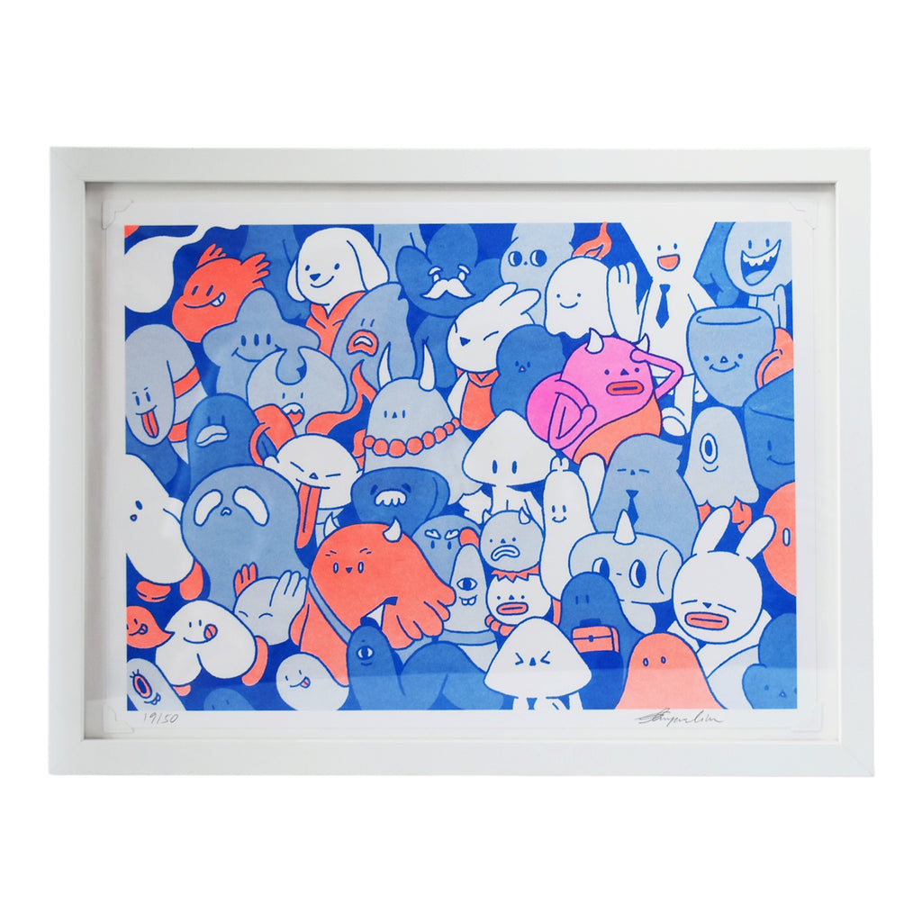 Riso Find Your Own Path | Blue | A3 Art Print