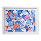 Riso Find Your Own Path | Blue | A3 Art Print